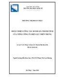 Luận văn Thạc sĩ Quản trị kinh doanh: Hoàn thiện công tác đánh giá thành tích của Tổng công ty Điện lực Miền Trung