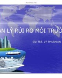 Bài giảng Quản lý rủi ro môi trường - ThS. Lý Thuận An