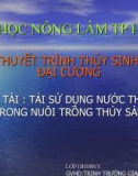 Bài giảng TÁI SỬ DỤNG NƯỚC THẢI