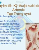 Chuyên đề: Kỹ thuật nuôi sinh Artemia Tạo Trứng cyst - Trần Sương Ngọc