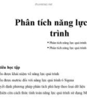 Bài giảng 6sigma: Phân tích năng lực quá trình