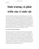 Vi sinh vật - Sinh trưởng và phát triển của vi sinh vật