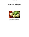 Mẹo nhỏ chống ho