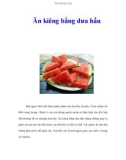 Ăn kiêng bằng dưa hấu