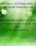 CHỦ ĐỀ: VI SINH VẬT XỬ LÝ NƯỚC THẢI THỦY SẢN