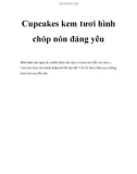 Cupcakes kem tươi hình chóp nón đáng yêu