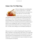 Giảm Cân Với Mật Ong