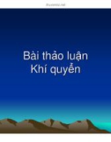 Bài giảng về Khí quyển Trái Đất