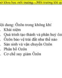 Bài giảng Cơ sở khoa học môi trường: Môi trường khí quyển - Nguyễn Thanh Bình (P5)