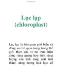 Tài liệu: Lục lạp (chloroplast)