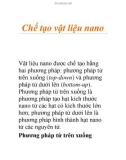 Chế tạo vật liệu nano