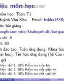 Bài giảng Toán T1: Chương giới thiệu - ThS. Huỳnh Văn Kha