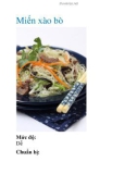 Miến xào bò