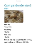 Canh gà nấu nấm và củ sen