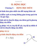 CƠ HỌC ỨNG DỤNG - PHẦN 2 ĐỘNG HỌC - CHƯƠNG 3