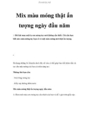 Mix màu móng thật ấn tượng ngày đầu năm