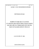 Luận án Tiến sĩ Y học: Nghiên cứu hiệu quả và an toàn của phương pháp kháng đông citrate trong lọc máu liên tục ở bệnh nhân tổn thương thận cấp tại khoa Hồi sức tích cực