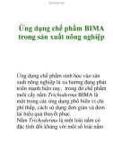 Ứng dụng chế phẩm BIMA trong sản xuất nông nghiệp