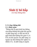 Sinh lý hô hấp (Cơ học thông khí)