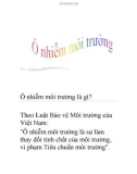 Ô nhiễm môi trường