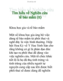 Tìm hiểu nghiên cứu tế bào nầm (tt)