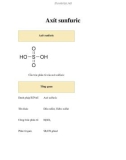 Tài liệu Hóa học: Axít sunfuric