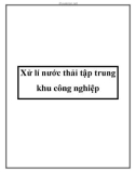 Xử lí nước thải tập trung khu công nghiệp