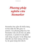 Phương pháp nghiên cứu biomarker