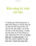 Khả năng ký sinh nội bào