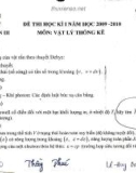 Đề thi khóa 33 trường ĐHSP năm 2 khoa vật lý - Vật lý thống kê