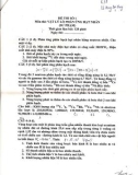 Đề thi khóa 33 trường ĐHSP năm 4 khoa vật lý - Vật lý lò phản ứng hạt nhân
