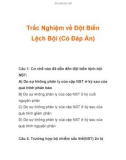 Trắc Nghiệm về Đột Biến Lệch Bội (Có Đáp Án)