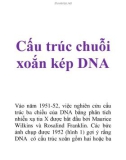 Cấu trúc chuỗi xoắn kép DNA