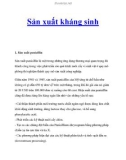 Sản xuất kháng sinh