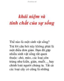 khái niệm và tính chất của sự sống