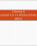 Bài giảng Toán cao cấp 1 - Chương 6: Đạo hàm và vi phân hàm một biến