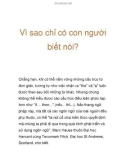 Vì sao chỉ có con người biết nói?