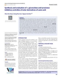 Synthesis and evaluation of a-glucosidase and tyrosinase inhibitory activities of ester derivatives of usnic acid