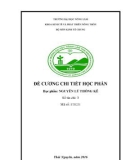 Đề cương chi tiết học phần: Nguyên lý thống kê