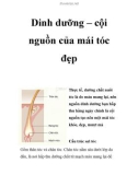 Dinh dưỡng – cội nguồn của mái tóc đẹp