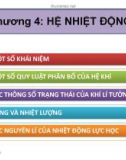 Bài giảng Chương 4: Hệ nhiệt động