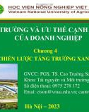 Bài giảng Môi trường và ưu thế cạnh tranh của doanh nghiệp: Chương 4 - PGS. TS. Cao Trường Sơn