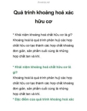 Quá trình khoáng hoá xác hữu cơ