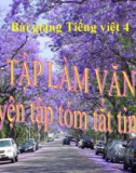 Bài giảng TLV: Luyện tập tóm tắt tin tức (Tuần 29) - Tiếng việt 4 - GV.N.Hoài Thanh