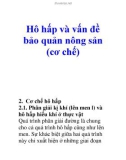 Hô hấp và vấn đề bảo quản nông sản (cơ chế)