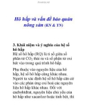 Hô hấp và vấn đề bảo quản nông sản (KN & YN)