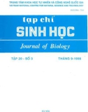 Tạp chí Sinh học: Tập 20 - Số 3 (Tháng 9 - 1998)