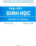 Tạp chí Sinh học: Tập 20 - Số 4 (Tháng 12 - 1998)