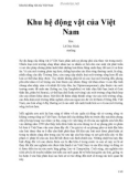 Khu hệ động vật của Việt Nam - Lê Đức Minh