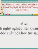 Bài thuyết trình: Bệnh nghề nghiệp liên quan đến độc chất hóa học trừ sâu